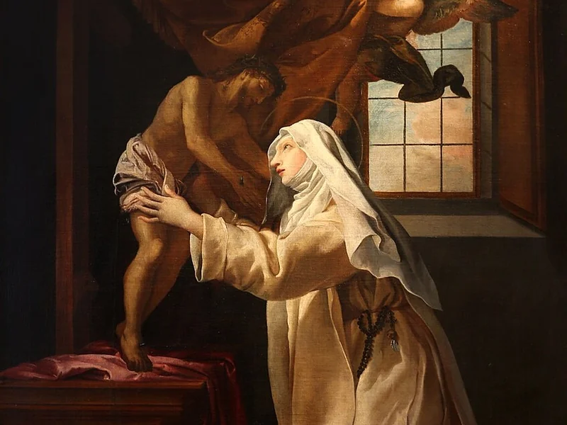1715-Salvatore Monosilio - Miracolo del crocifisso di santa Caterina de' Ricci - attribuito